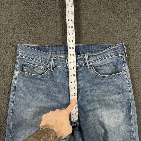 Levis Jeans Mens 32x34 (Fits 31x32) Blue 511 Slim Fit Light Wash Denim Stretch - Picture 12 of 16
